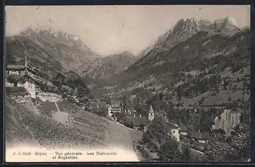 AK Gryon, Vue générale, Les Diablerets et Argentine