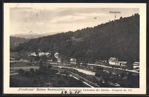 AK Turbenthal /Zürich, Friedheim am Bahnhof Remismühle
