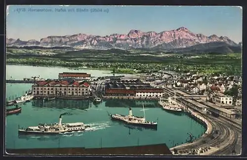 AK Romanshorn, Hafen mit Säntis
