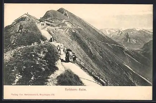AK Rothorn-Kulm, Panorama mit Ausflüglern