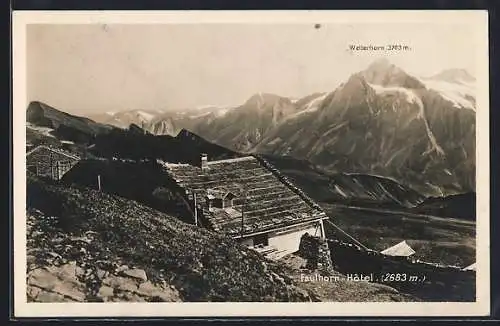 AK Faulhorn, Hotel mit Wetterhorn