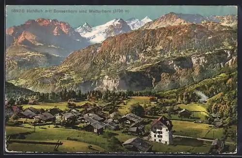 AK Hohfluh, Panorama mit Dossenhorn und Wetterhorn
