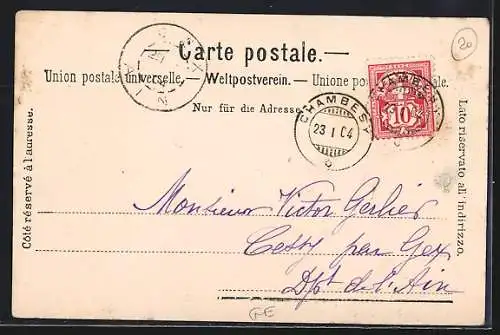 AK Geneve, Chaîne du Mont-Blanc, Vue prise du Pensionnat Thudichum