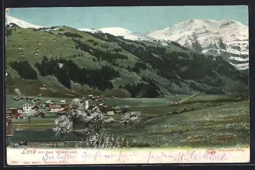 AK Lenk, Ortsansicht mit dem Wildstrubel
