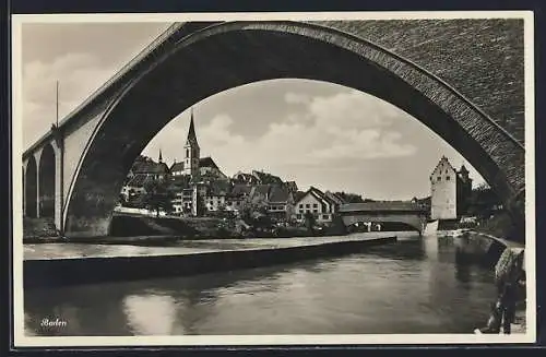 AK Baden, Flusspartie mit Brücken