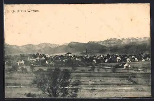 AK Wohlen /AG, Ortsansicht aus der Ferne