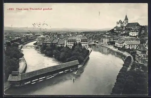 AK Thun, Ortsansicht vom Thunerhof aus
