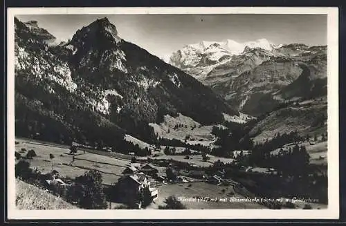 AK Kiental, Blick gegen Blüemlisalp und Golderhorn