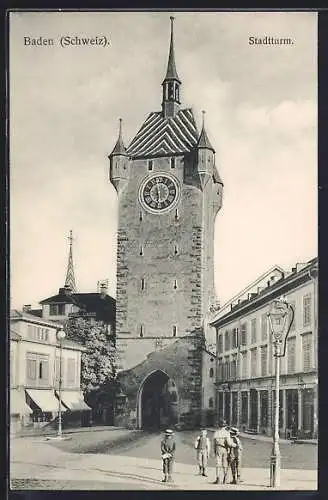AK Baden, Partie am Stadtturm