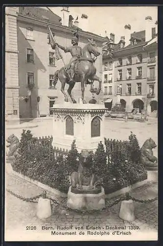 AK Bern, Rudolf von Erlach-Denkmal