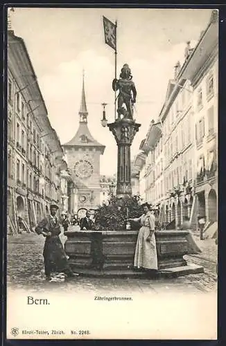 AK Bern, Partie am Zähringerbrunnen