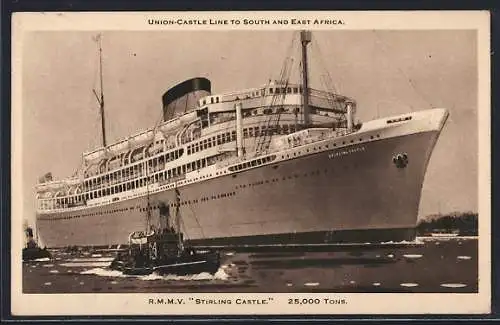 AK Passagierschiff RMMV Stirling Castle, Union Castle Line To South And East Africa