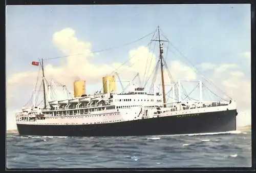 AK Passagierschiff MV Rangitita auf See, The New Zealand Shipping Company Ltd.