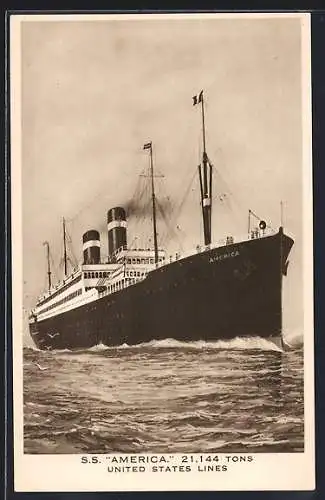 AK Passagierschiff SS America der United States Line
