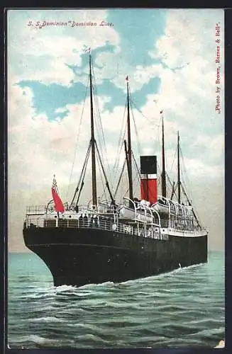 AK Dampfer SS Dominion auf See, Dominion Line