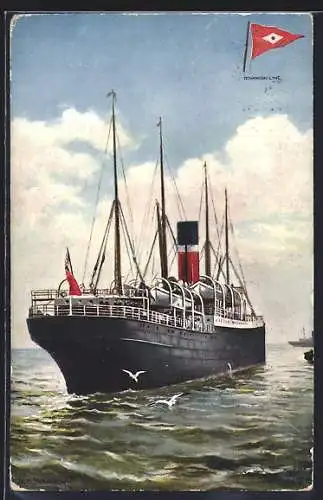 AK Passagierschiff SS Dominion der Dominion Line auf See