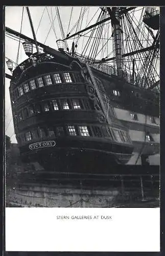 AK Kriegsschiff HMS Victory, Ansicht des Hecks