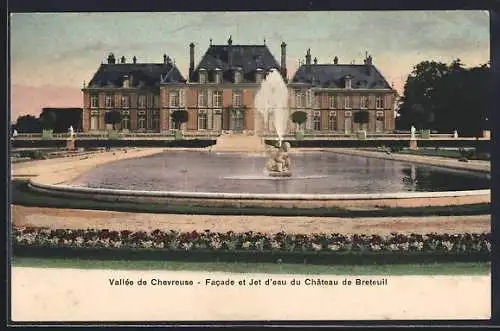 AK Vallée de Chevreuse, Facade et Jet d`eau du Château de Breteuil