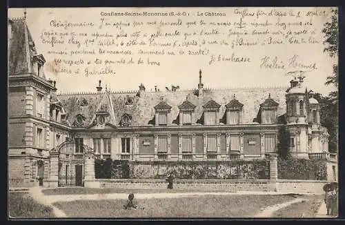 AK Conflans-Sainte-Honorine, Le Château en élégante architecture historique