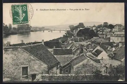 AK Conflans-Sainte-Honorine, Vue prise de la Tour