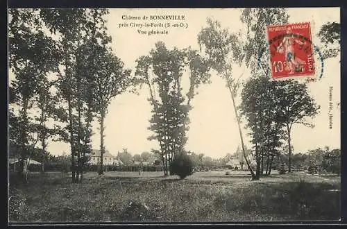 AK Bonneville, Vue générale du Château près de Civry-la-Forêt