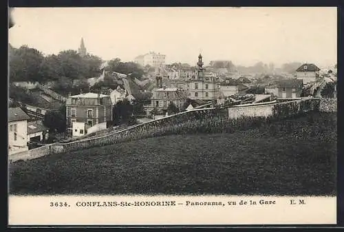 AK Conflans-Sainte-Honorine, Panorama, vue de la Gare