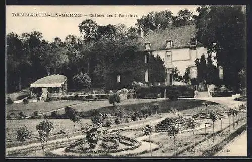 AK Dammartin-en-Serve, Château des 3 Fontaines et jardin élégamment aménagé