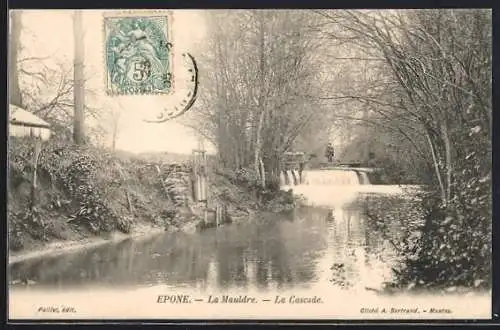 AK Épône, La Mauldre et la cascade