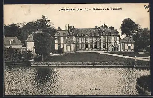 AK Grosrouvre, Château de la Mormaire et son étang pittoresque