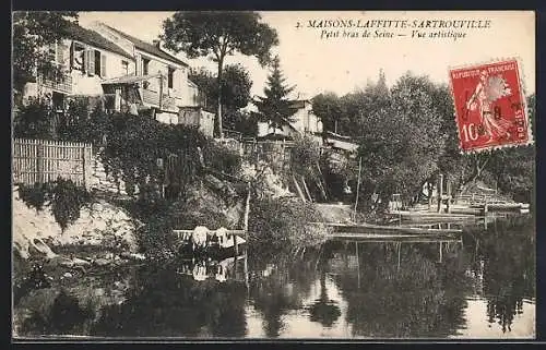 AK Maisons-Laffitte-Sartrouville, Petit bras de Seine, Vue artistique