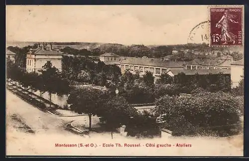 AK Montesson, École Th. Roussel, côté gauche avec ateliers