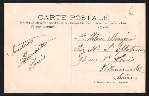 AK Maule, Le Château et son allée bordée d`arbres