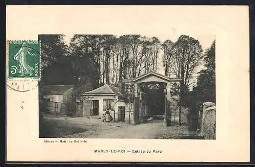 AK Marly-le-Roi, Entrée du parc