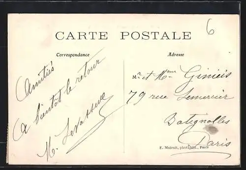 AK Andrésy, La Seine avec bateaux amarrés et promeneur sur la rive
