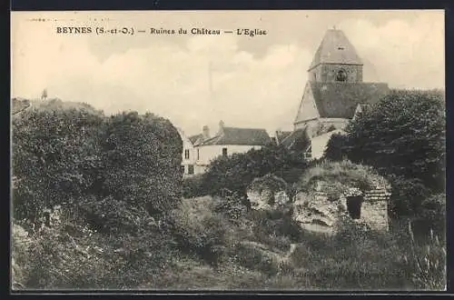 AK Beynes, Ruines du Château et l`Église