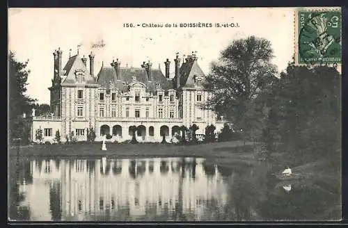 AK La Boissières, Château et reflet sur le lac