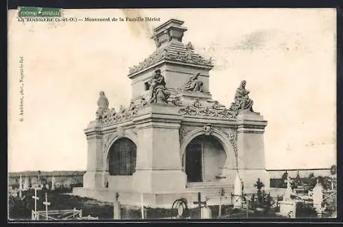 AK La Boissière, Monument de la Famille Hériot