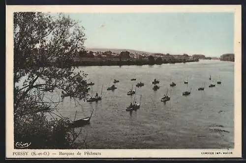 AK Poissy, Barques de pêcheurs sur la rivière