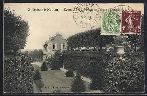 AK Ecquevilly, Les allées du Château d`Ecquevilly