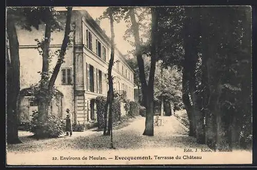 AK Évecquemont, Terrasse du Château