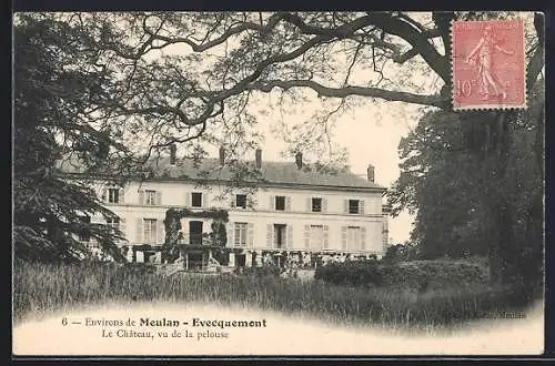 AK Evecquemont, Le Château vu de la pelouse