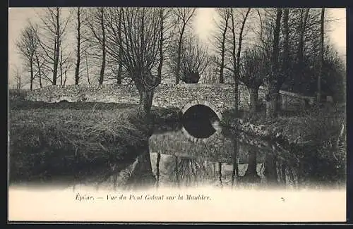 AK Épône, Vue du Pont Gabeton sur la Mauldre