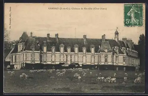 AK Gambais, Château de Neuville, Côté Ouest