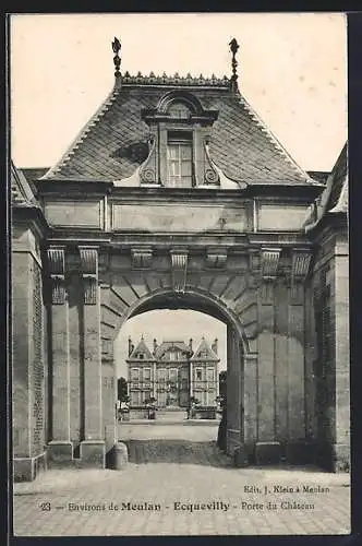 AK Ecquevilly, Porte du Château et vue sur le bâtiment principal