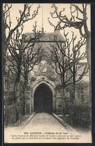 AK Gazeran, Vieille poterne du Château féodal de la Tour (XIIe ou XIIIe siècle)