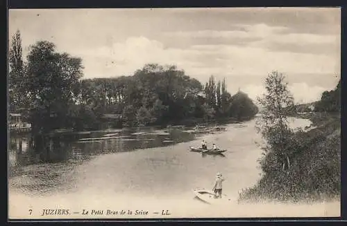 AK Juziers, Le Petit Bras de la Seine