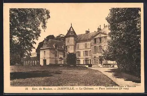 AK Jambville, Le Château, Face intérieure