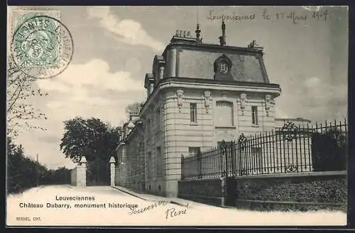 AK Louveciennes, Château Dubarry, monument historique