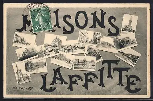 AK Maisons-Laffitte, Collage de vues pittoresques de la ville