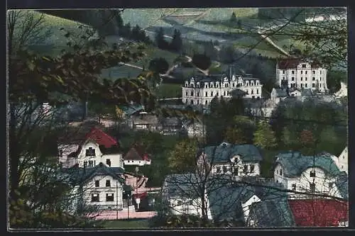 AK Lindewiese /Sudetengebirge, Teilansicht der Ortschaft